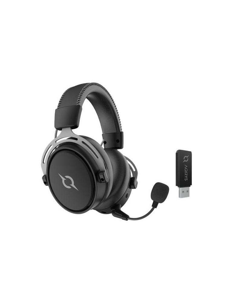Casti over-ear AQIRYS Andromeda, sistem de sunet 7.1 Virtual Surround, wireless, cu microfon detasabil