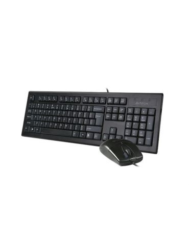 Kit tastatura si mouse a4tech kr-85+op-620d cu fir 104 taste format standard mouse 1000dpi 4/1 butoane negru kr-8520d-usb (inclu