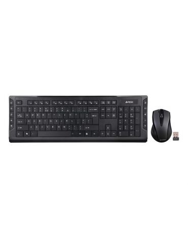 Kit tastatura si mouse a4tech gd-600+g9-500f wireless 104 taste format standard mouse 1000dpi 4/1 butoane negru 6300f-bk (includ - Tik.ro