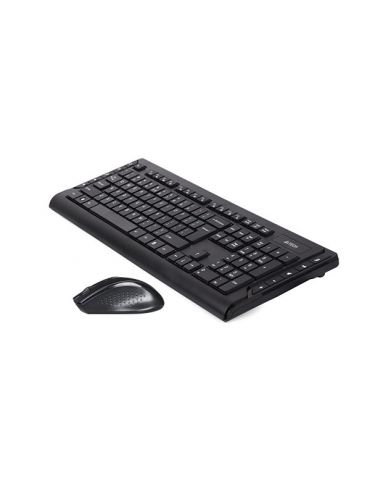 Kit tastatura si mouse a4tech gd-600+g9-500f wireless 104 taste format standard mouse 1000dpi 4/1 butoane negru 6300f-bk (includ