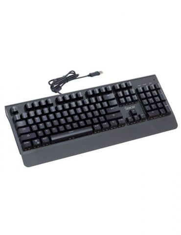 Tastatura mecanica spacer usb switch-uri mecanice albastre 50 mil. apasari 104 taste anti-ghosting 26 taste anti-spill palm rest