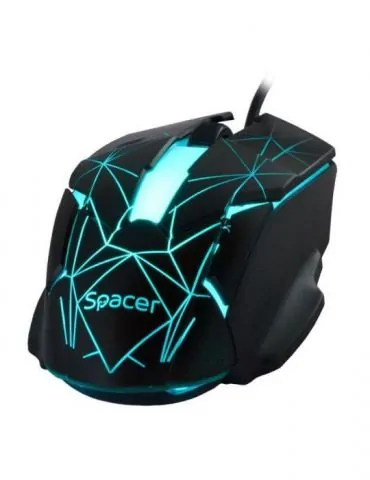 Kit gaming spacer usb tastatura rgb rainbow + mouse optic 7 culori black sp-gk-01   (include tv 0.8lei) Spacer - 1