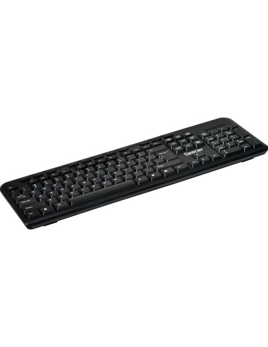 Tastatura spacer usb multimedia 104 taste + 11 taste multimedia anti-spill black spkb-169 45504123   (include tv 0.8lei) Spacer 