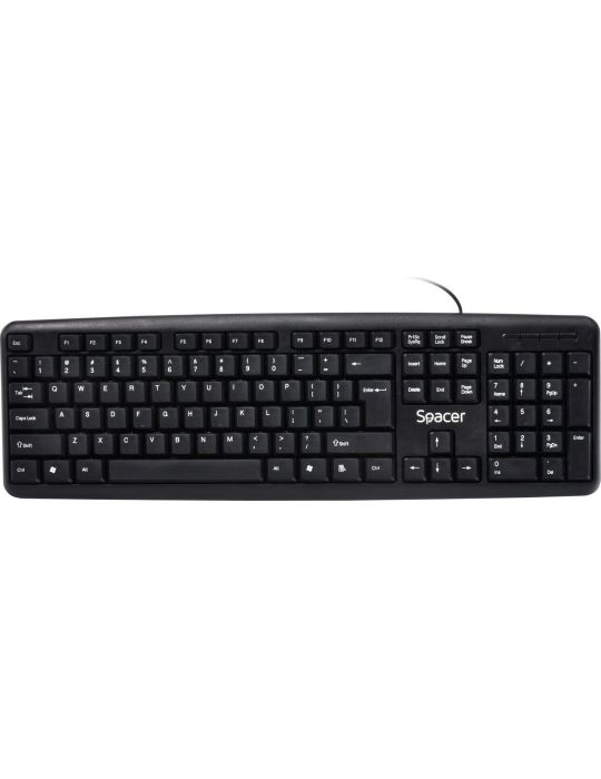 Tastatura spacer usb 104 taste anti-spill black spkb-520 Spacer - 1