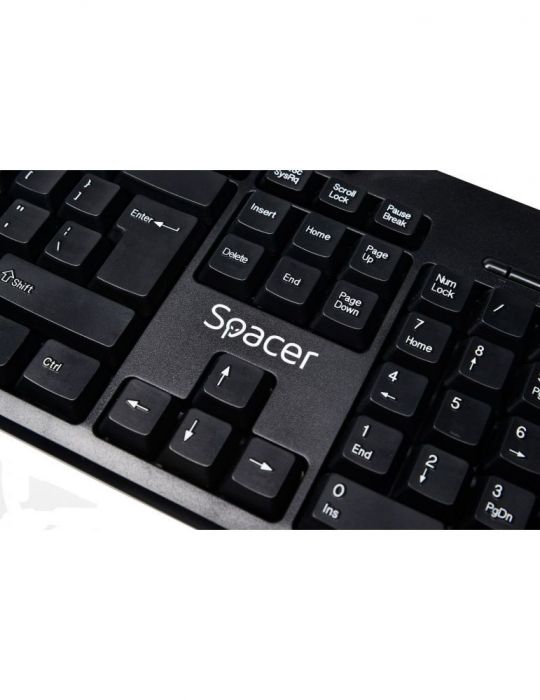 Kit wired spacer usb tastatura multimedia spkb-169 + mouse optic spmo-m11 black spds-1691  /45505412 (include tv 0.8lei) Spacer 