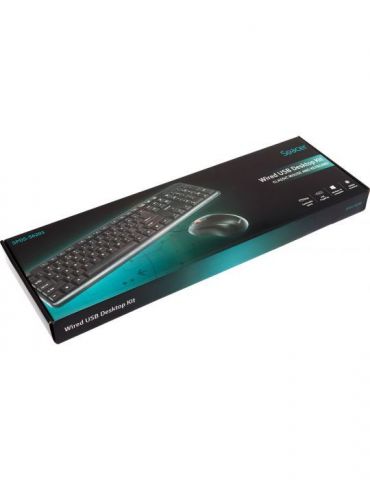 Kit wired spacer usb tastatura spkb-s62 + mouse optic spmo-f01 black spds-s6201 45505412   (include tv 0.8lei) Spacer - 1