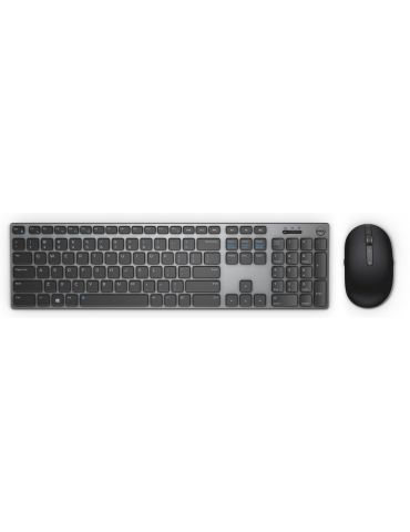 Kit tastatura si mouse dell premier km717 wireless 104 taste format standard mouse 1600dpi 3/1 butoane negru 580-afqe-05 (includ