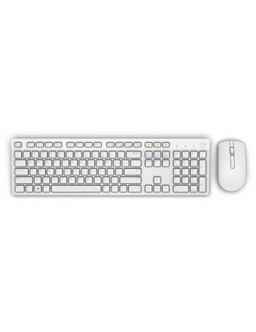 Kit tastatura si mouse dell km636 wireless 104 taste format standard mouse  3/1 butoane alb 580-adgf-05 (include tv 0.8lei) Dell