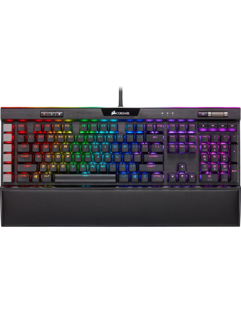 Tastatura corsair- gaming cu fir 110 taste format standard (104-108 taste) usb negru ch-9127414-na (include tv 0.8lei)