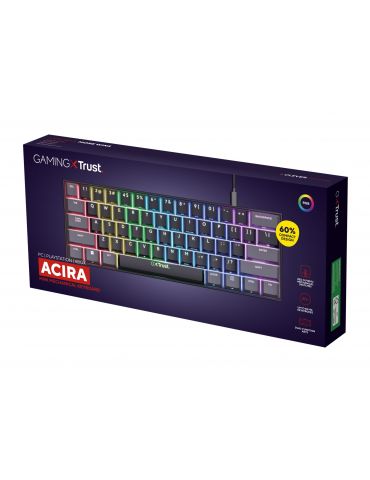 Trust GXT 867 Acira tastaturi Gaming USB QWERTY Engleză SUA Negru