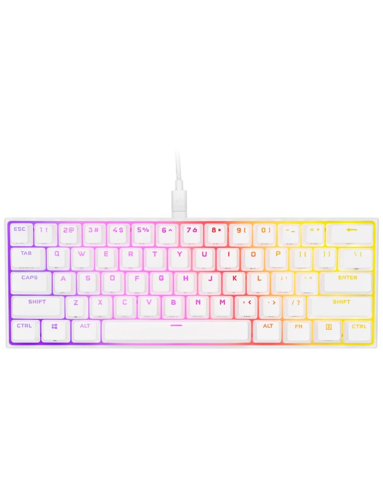 Tastatura Corsair K65 RGB Mini, RGB LED, USB, White