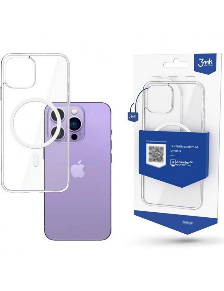 3mk magsafe case for iphone 14 pro max - transparent