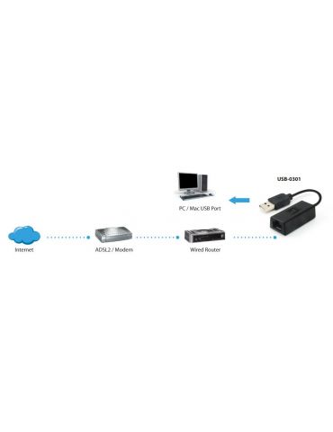LevelOne USB-0301 card de rețea 100 Mbit s