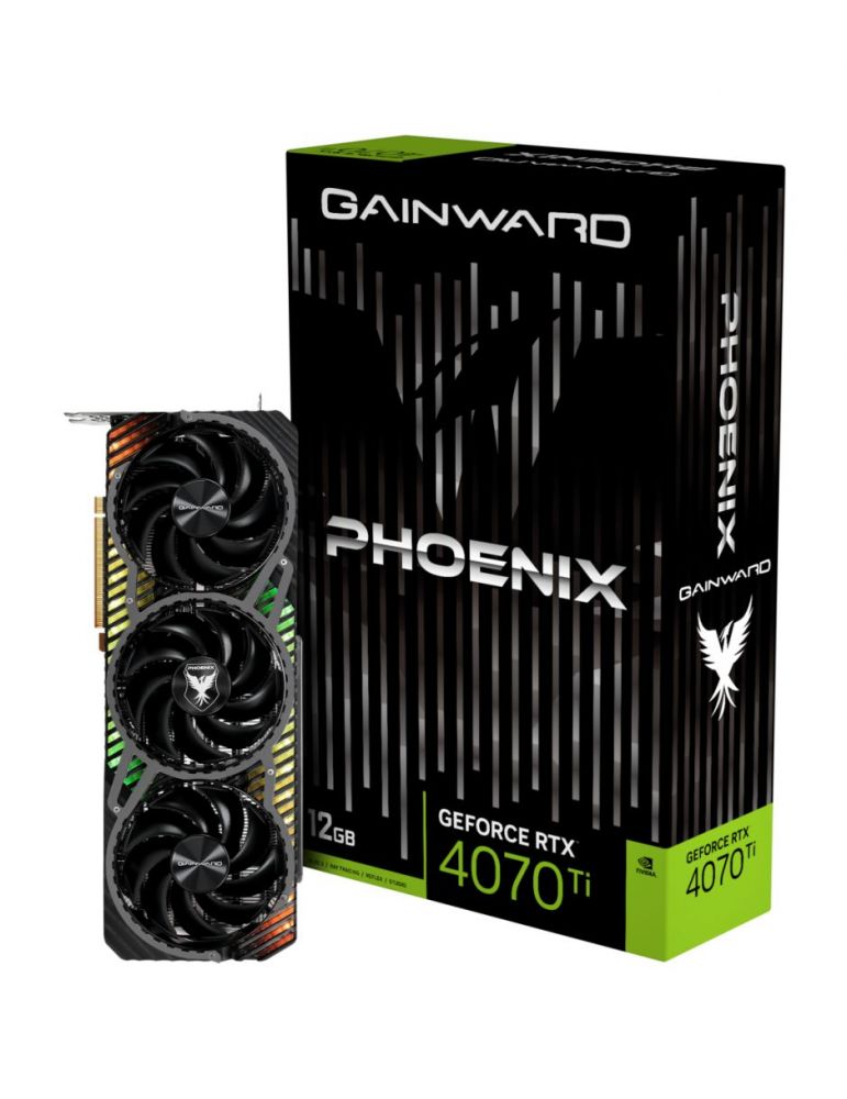 Placa video Gainward GeForce RTX 4070 Ti Phoenix 12GB, GDDR6X, 192BIT, 3x DisplayPort, 2610 MHz GPU Clockspeed, PCIe Gen 4