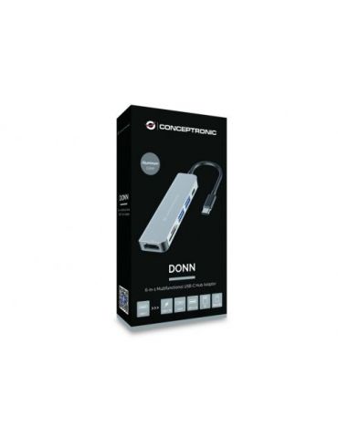 Conceptronic DONN02G stații de andocare și replicatoare de porturi pentru calculatoare portabile USB 3.2 Gen 1 (3.1 Gen 1)