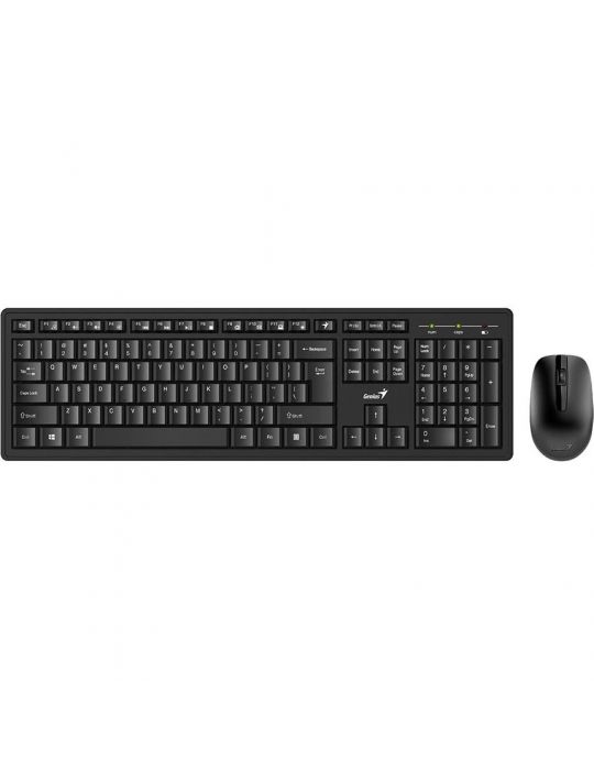 Kit wired genius usb tastatura 104 taste (concave) + mouse optic 1000dpi 3 butoane black slimstar c126 31330007400  (include tv 