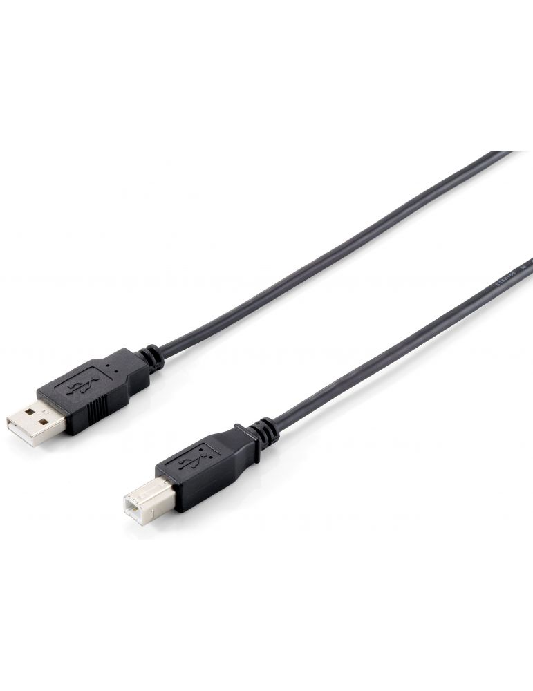 Equip 128860 cabluri USB USB 2.0 1,8 m USB A USB B Negru