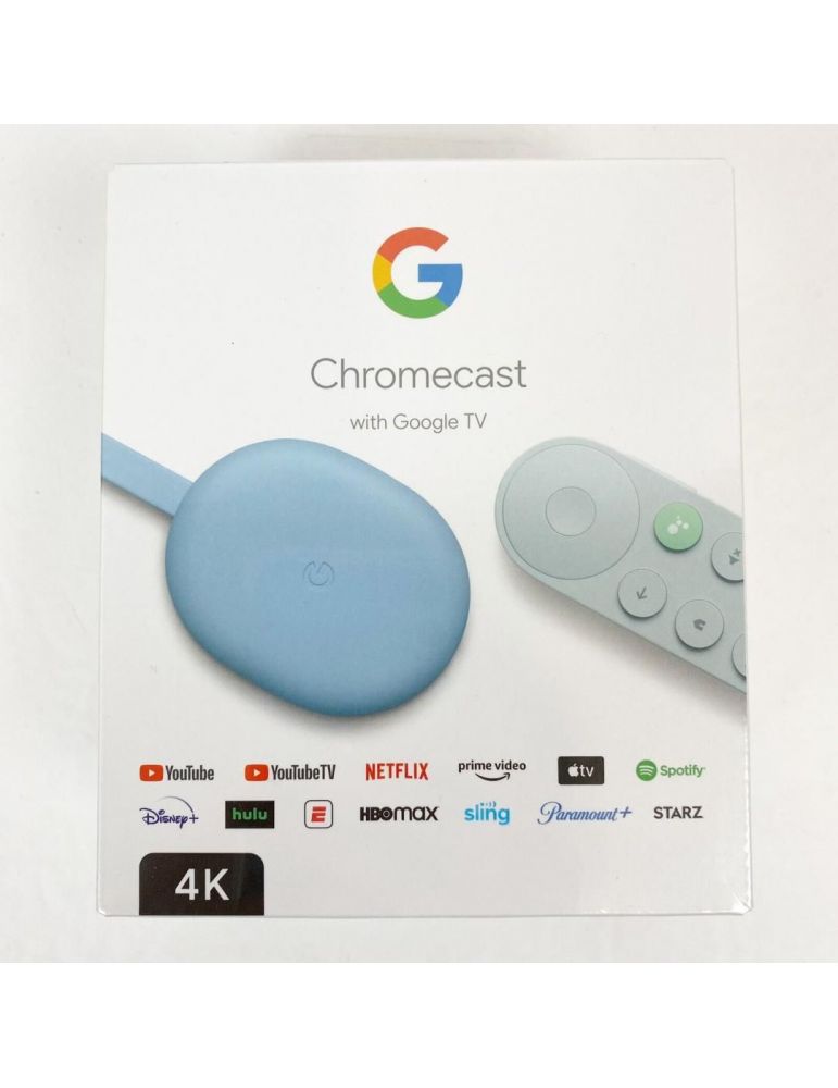 Google chromecast tv 4k hdmi bluetooth wi-fi blue