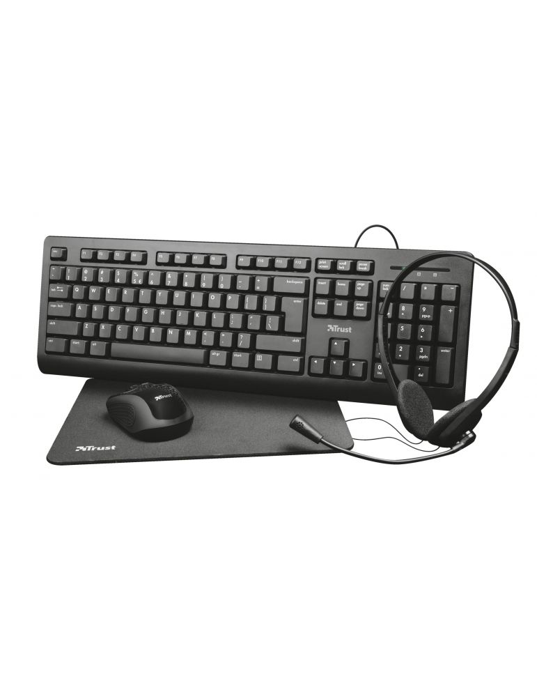 Trust Primo tastaturi Mouse inclus Birou USB QWERTY Englez Negru