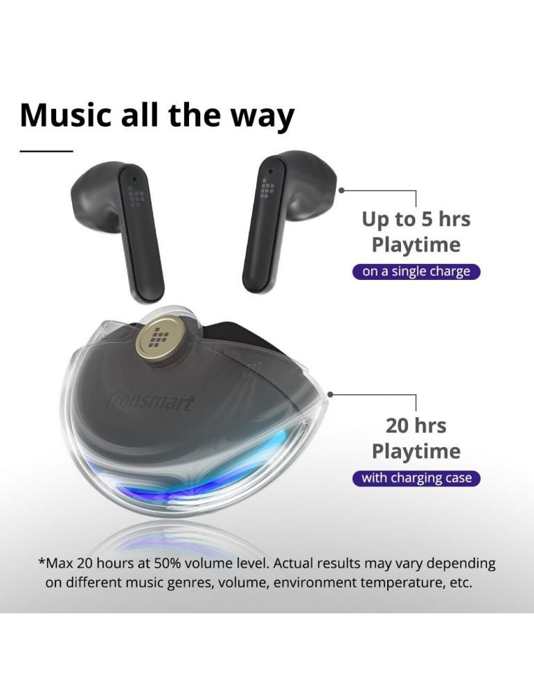 Tronsmart battle gaming earbuds (black)