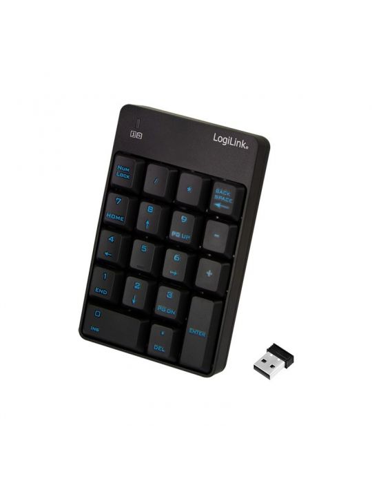 Tastatura numerica  logilink wireless 18 taste negru id0120 lichidare stoc (include tv 0.8lei) Logilink - 1