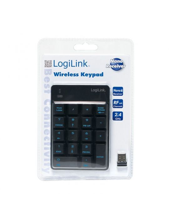 Tastatura numerica  logilink wireless 18 taste negru id0120 lichidare stoc (include tv 0.8lei) Logilink - 1