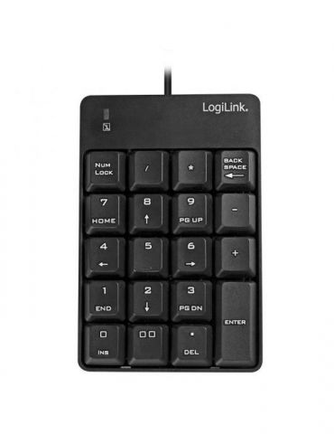 Tastatura numerica  logilink usb 19 taste negru id0184 (include tv 0.8lei) Logilink - 1