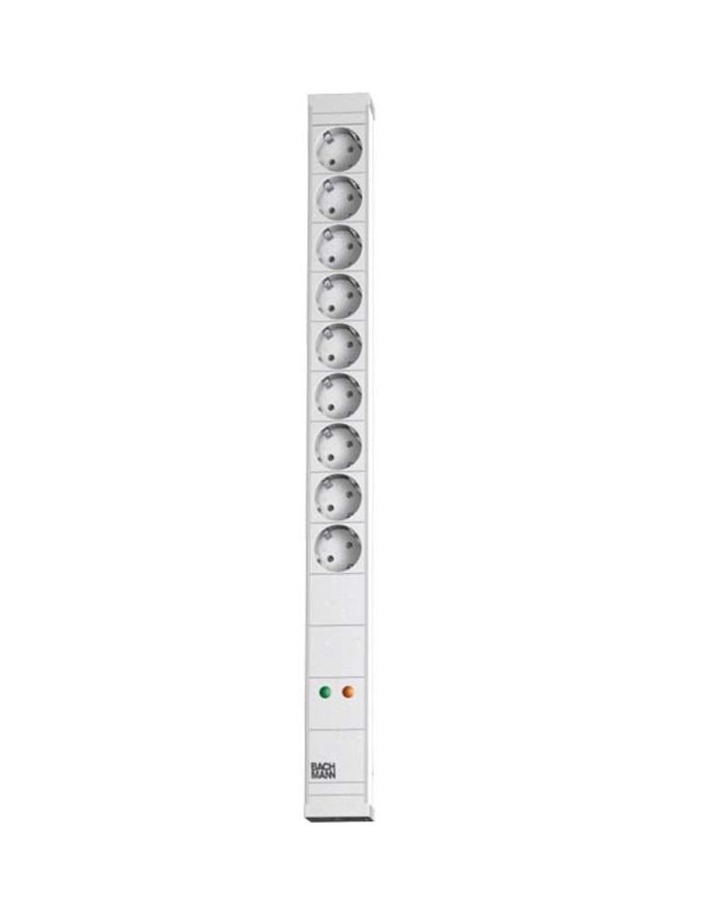 Bachmann IT PDU 9 x prize Schuko, 1.5U,impamantare, fara intrerupator, 2 metri, alb ,Aluminiu