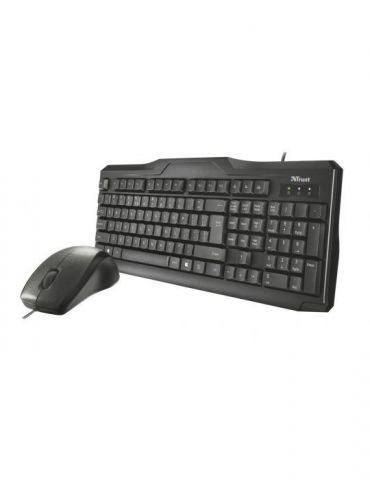 Kit tastatura si mouse trust classicline cu fir 104 taste format standard mouse  2/1 butoane negru tr-21392 (include tv 0.8lei) 