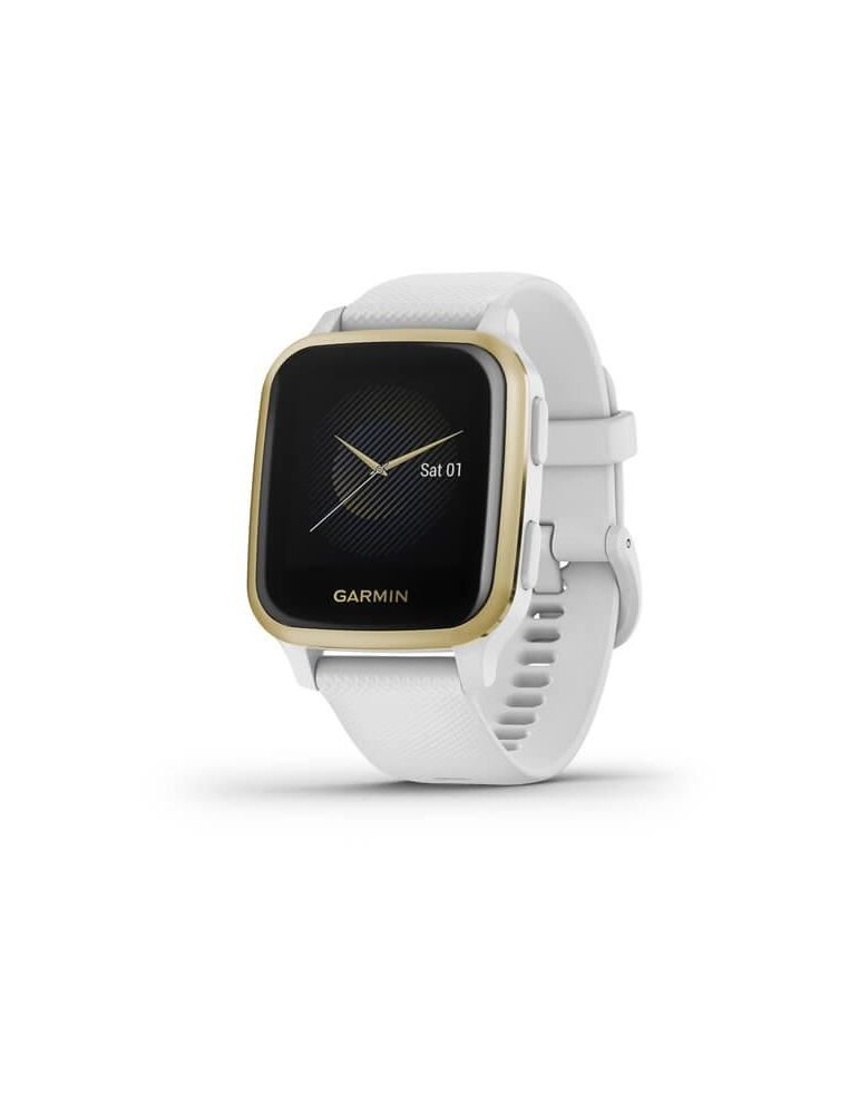 Ceas Smartwatch Garmin Venu Sq, NFC, White/Light Gold