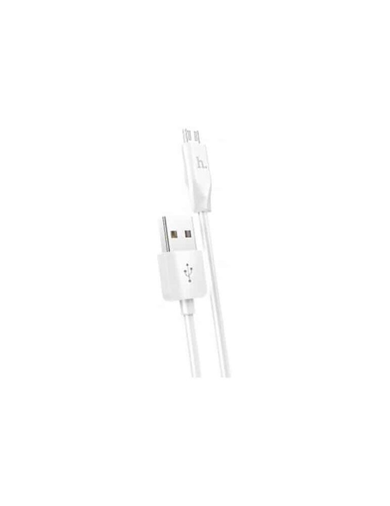 Hoco X1 Rapid / Cablu date USB to MicroUSB, Silicon, 2.1A, 2m, Alb