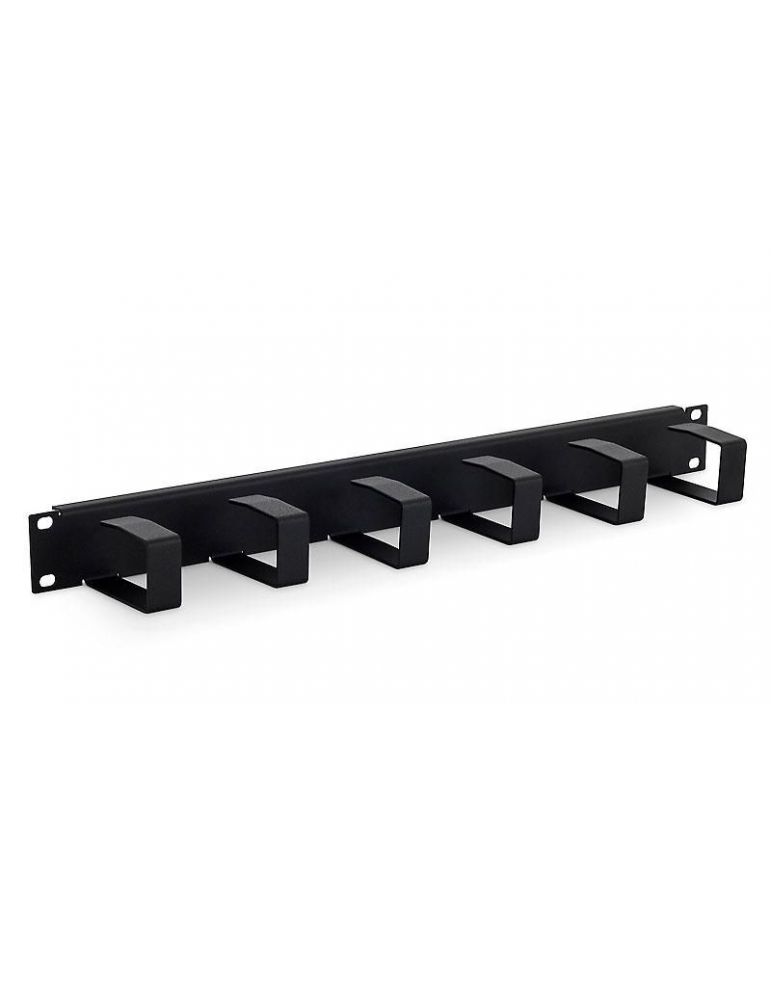 19' cable management panel 1U,6x inele 70 x 40 mm