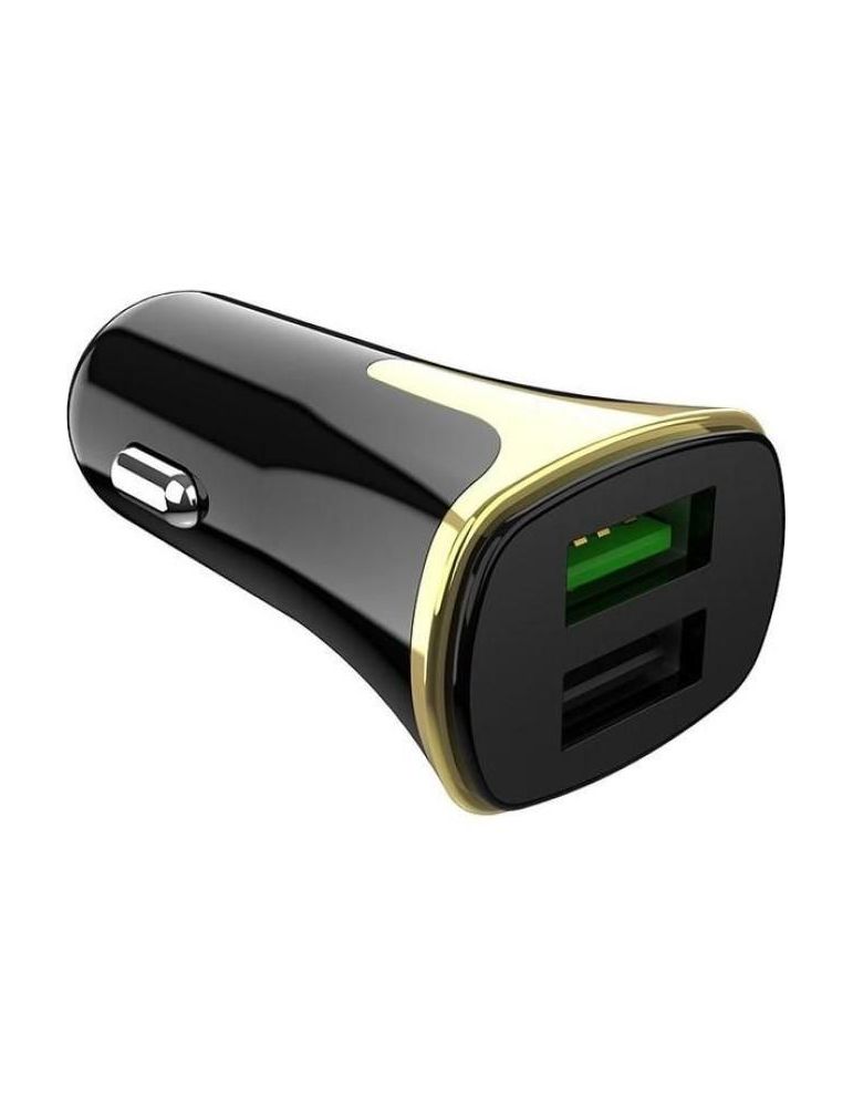 Incarcator Auto USB HOCO Z31, Quick Charge, 2 X USB, Negru