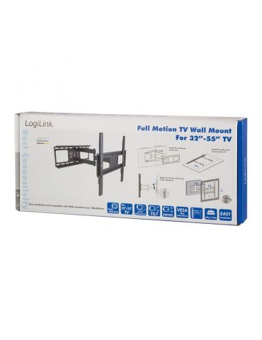 Suport de perete logilink pt 1 tv/monitor plat diag. max 55 inch inclinare pivotare orizontala max 50 kg bp0015 Logilink - 1