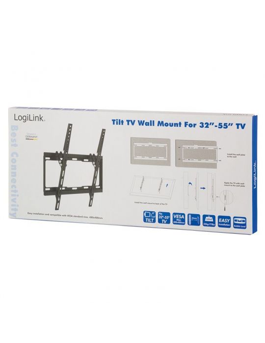 Suport de perete logilink pt 1 tv/monitor plat diag. max 55 inch inclinare max 35 kg bp0012 Logilink - 1