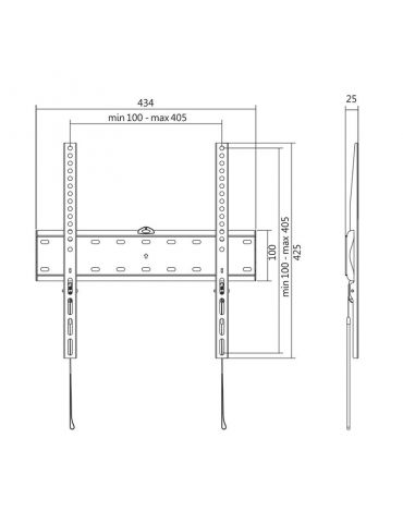 Suport de perete logilink pt 1 tv/monitor plat diag. max 55 inch fix max 40 kg bp0013 Logilink - 1