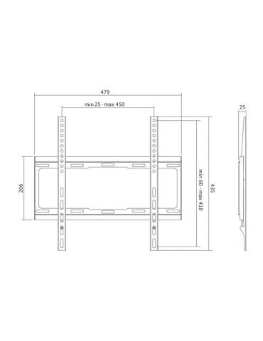 Suport de perete logilink pt 1 tv/monitor plat diag. max 55 inch fix max 40 kg bp0011 Logilink - 1