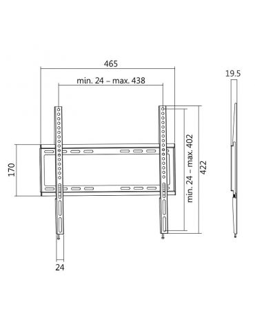 Suport de perete logilink pt 1 tv/monitor plat diag. max 55 inch fix max 35 kg bp0009 Logilink - 1