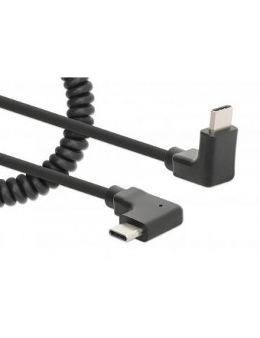 Manhattan 356213 cabluri USB 1 m USB C Negru