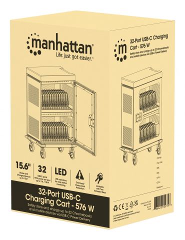 Manhattan 102353 cărucioare și dulapuri pentru administrarea dispozitivelor portabile Cărucior organizare dispozitive portabile