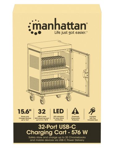 Manhattan 102353 cărucioare și dulapuri pentru administrarea dispozitivelor portabile Cărucior organizare dispozitive portabile