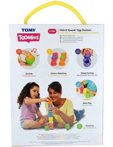 Tomy Toomies Hide & Squeak Egg Stackers
