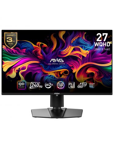 MSI MAG 271QPX QD-OLED E2 monitoare LCD 67,3 cm (26.5") 2560 x 1440 Pixel Wide Quad HD QDOLED Negru