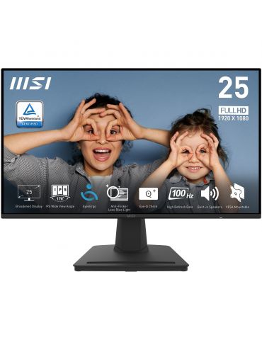 MSI PRO MP252 monitoare LCD 62,2 cm (24.5") 1920 x 1080 Pixel Full HD LED Negru - Tik.ro