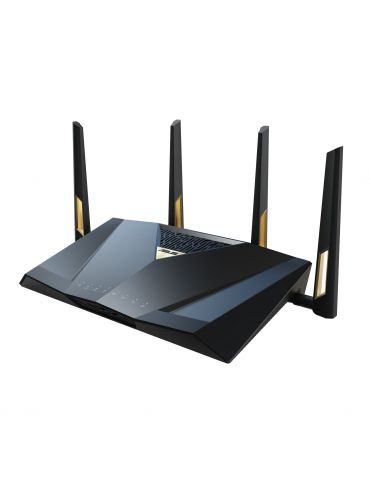 ASUS RT-BE88U router wireless 10 Gigabit Ethernet Bandă dublă (2.4 GHz  5 GHz) Negru, Gri - Tik.ro