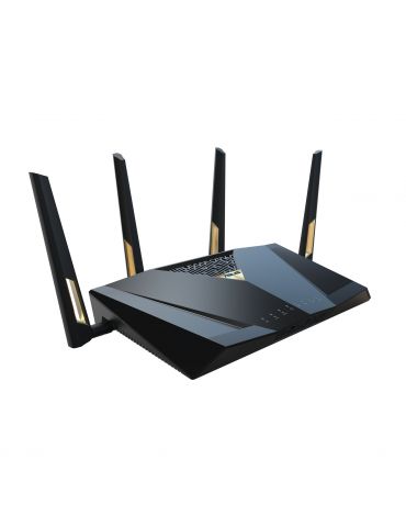 ASUS RT-BE88U router wireless 10 Gigabit Ethernet Bandă dublă (2.4 GHz  5 GHz) Negru, Gri