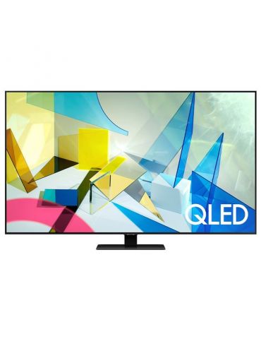 Qled tv samsung 190 cm/ 75 inch smart tv internet tv ecran plat rezolutie 4k uhd 3840 x 2160 boxe 60 w qe75q80ta (include tv 14l