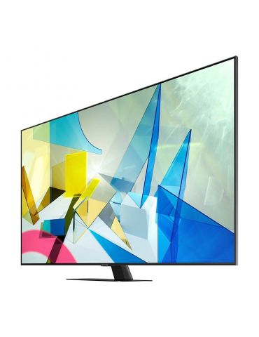 Qled tv samsung 190 cm/ 75 inch smart tv internet tv ecran plat rezolutie 4k uhd 3840 x 2160 boxe 60 w qe75q80ta (include tv 14l