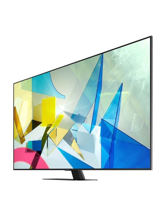 Qled tv samsung 139 cm/ 55 inch smart tv internet tv ecran plat rezolutie 4k uhd 3840 x 2160 boxe 60 w qe55q80ta (include tv 14l