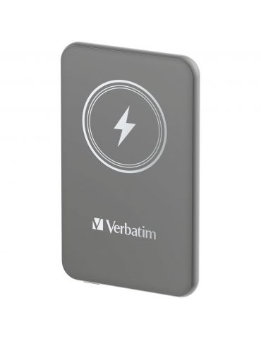 Verbatim Charge 'n' Go Polimer Litiu (LiPo) 5000 mAh Încărcare fără fir Gri